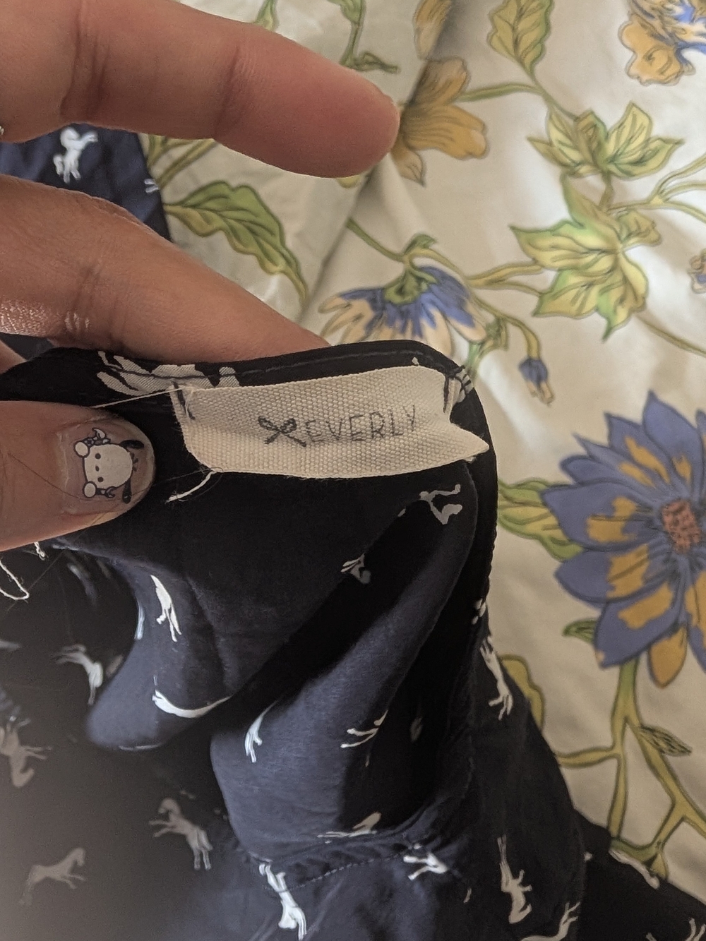 Everly Black Horse Print Dress Top